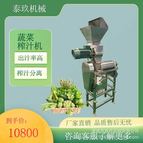 蔬菜破碎榨汁机果蔬酱打浆机金桔单螺旋挤压机黄瓜胡萝卜榨汁设备