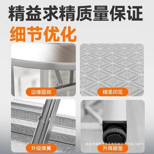 304特厚圆桌子全不锈钢便携吃饭家用折叠大排档圆桌食堂餐馆酒席