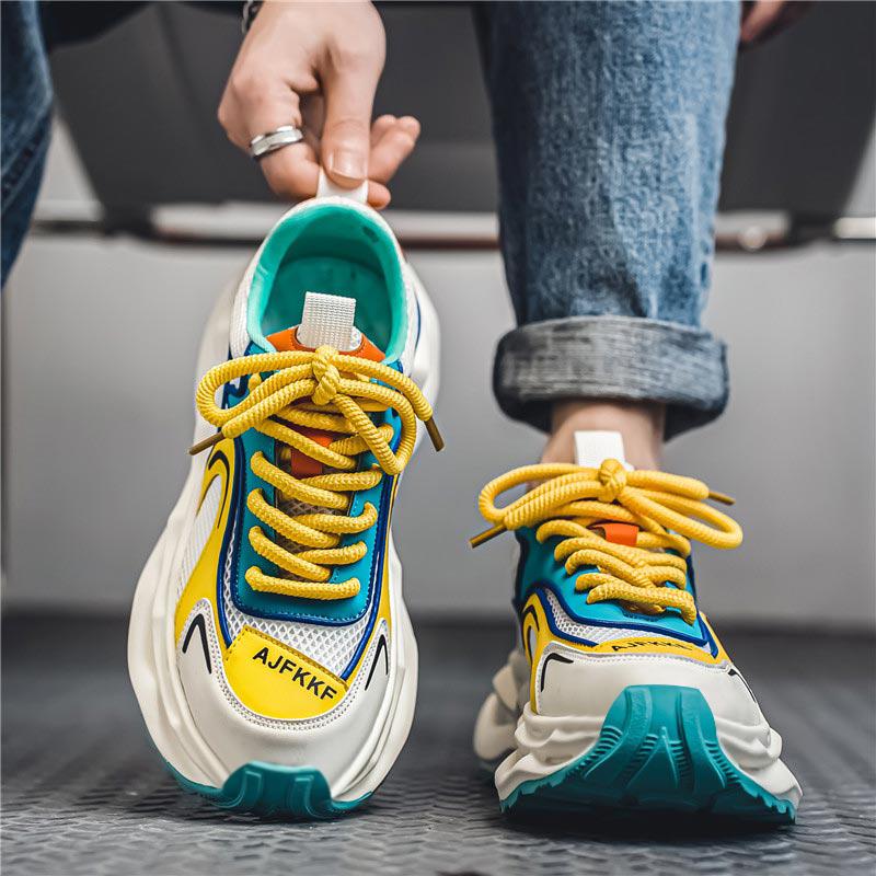 莆田男鞋秋季小众百搭潮流高级感运动鞋学生休闲厚底增高老爹潮鞋