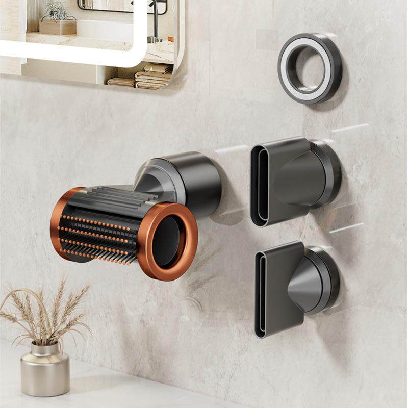 卫生间吹风机支架配件置物架免打孔风筒架壁挂式收纳磁吸风嘴挂架