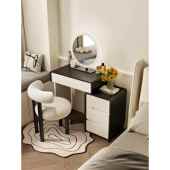 60cm斗床梳妆台现代简约木卧13室小户型中古实奶油风头化妆桌柜一