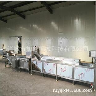 蒸汽式 苹果片漂烫机苹果圈漂烫护色流水线脱水水果加工设备定做