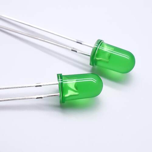 5MM灯珠内置12V普绿设备指示灯低亮f5黄绿四元长脚led发光二极管