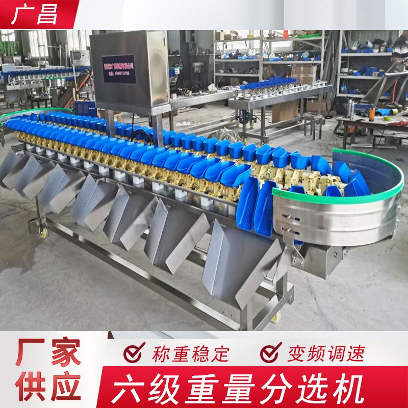 鲅鱼黄花鱼鲳鱼自动重量分选机 鲜虾鱼类重量分级机鱼块分拣机