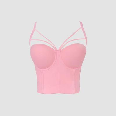 Womens camisole with steel ring shaping bra sexy backless
