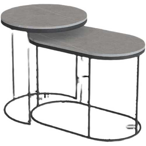 沙发边柜北欧铁艺边几客厅轻奢角几侧边柜意式岩板现代简约小茶几