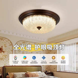 乡村复古吸顶灯年 房间灯卧室新书房2024灯护眼新款 玄关中式 美式