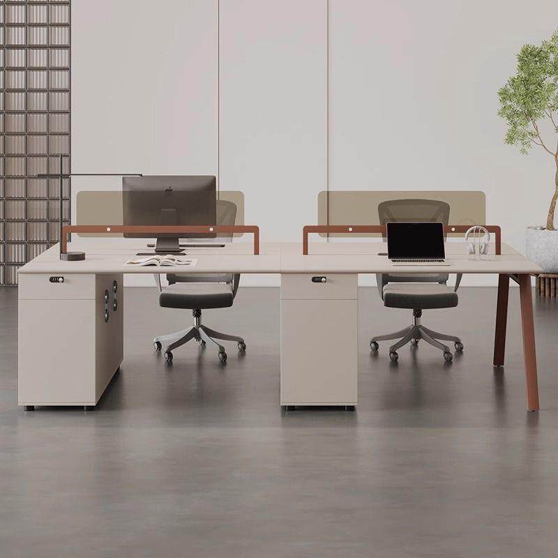 办公桌简约现代办公桌椅组合双两4四6人位员工办公家具职员桌