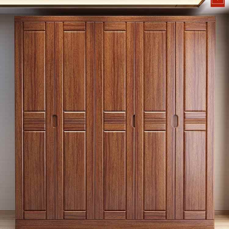 中式胡桃木实代木柜现简约四门五六门储物收纳经衣济型卧门SWQ室