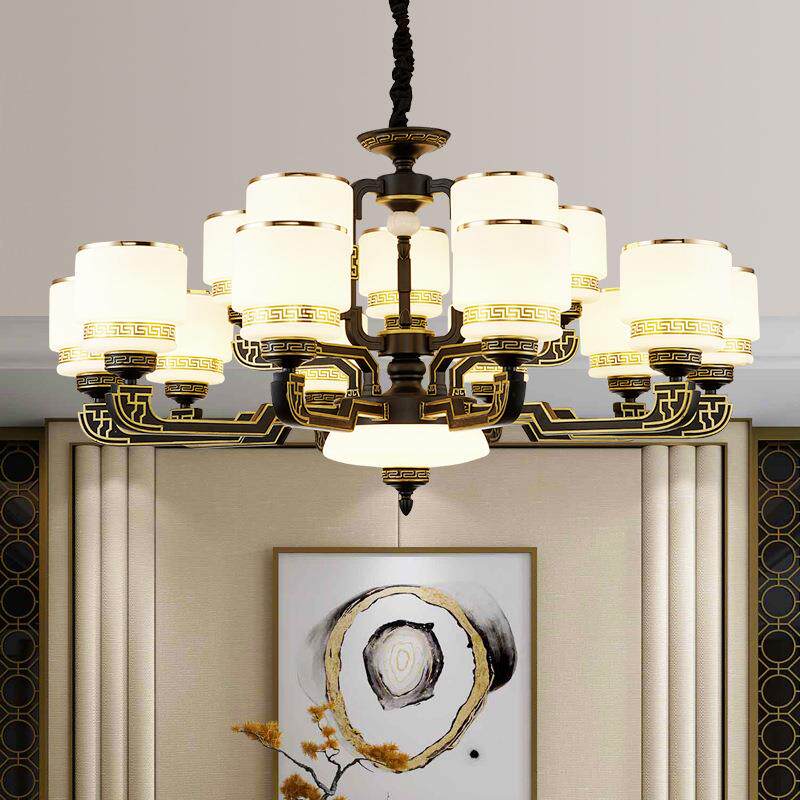 现代新中式吊灯客厅灯具套餐简约大气书房中国风仿古楼中楼大吊灯