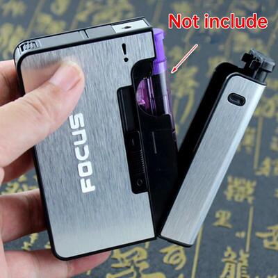 Portable Automatic Cigarette Case Boxes Not Lighter Men Gift