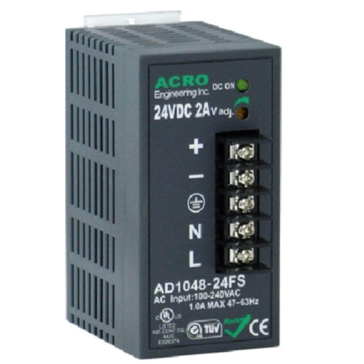 原装台湾爱克跨轨开关电源Ad1048-24Fs简易安装保修三年24V2A