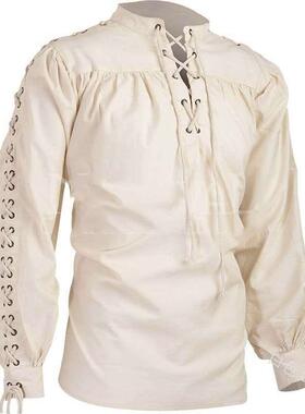 Men's bandage long sleeved shirt warrior men's