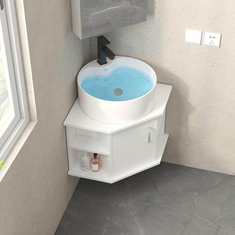 防水小户型太空铝三角家用卫生间厕所墙拐转角浴室柜组合洗手台盆