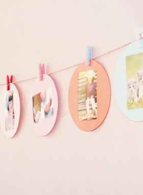 3-inch 6-piece colorful round creative photo frames, persona