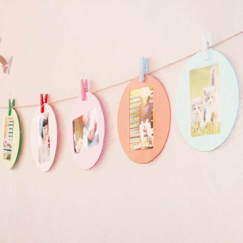 3-inch 6-piece colorful round creative photo frames, persona