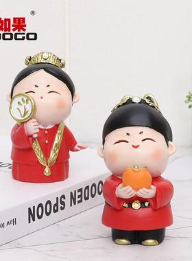 喜庆结婚礼物创意中式婚庆婚礼国潮婚房娃娃摆件送新人闺蜜纪念日