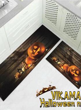 VIKAMA1pc/2pc Halloween Decorative Rug Kitchen Diatomite Ear