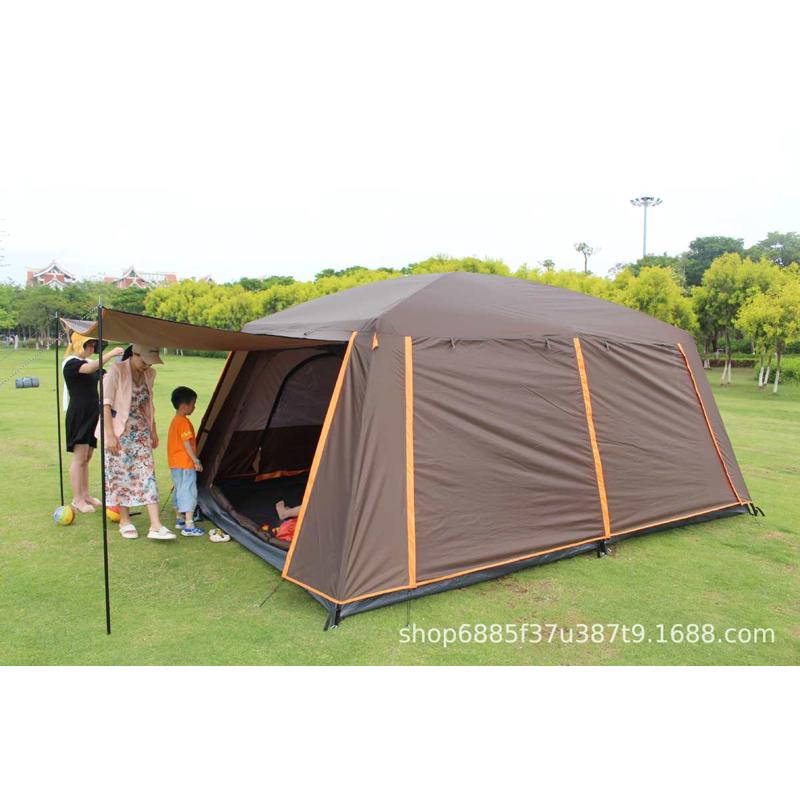 人63露营两一厅防暴雨-室遮阳野营大帐篷包帐篷12全096-野餐