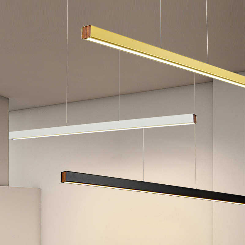 餐厅吊灯现代简约办公室吧台灯具设计师极简led白色一字长条吊灯,家装灯饰光源,客厅吊灯,淘宝优惠券,粉丝福利购,淘宝优惠卷