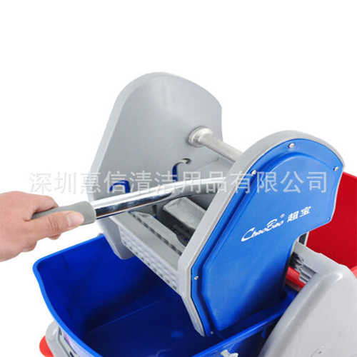 拖把桶60升超宝B-045下压式双桶榨水车酒店宾馆保洁墩布挤水桶