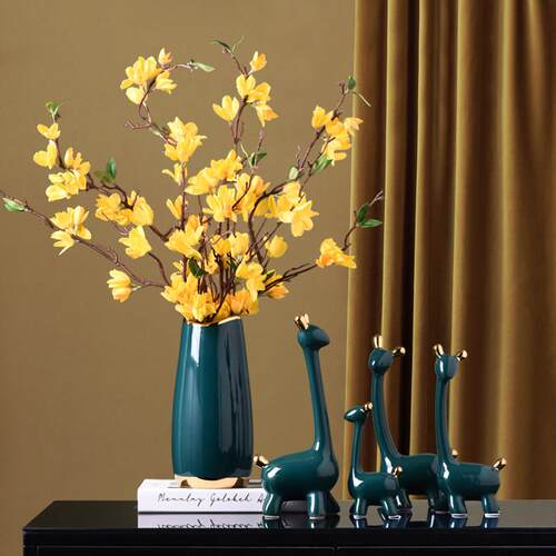 现代轻奢花瓶摆件家居客厅电视柜插花花瓶北欧玄关桌面装饰品摆件