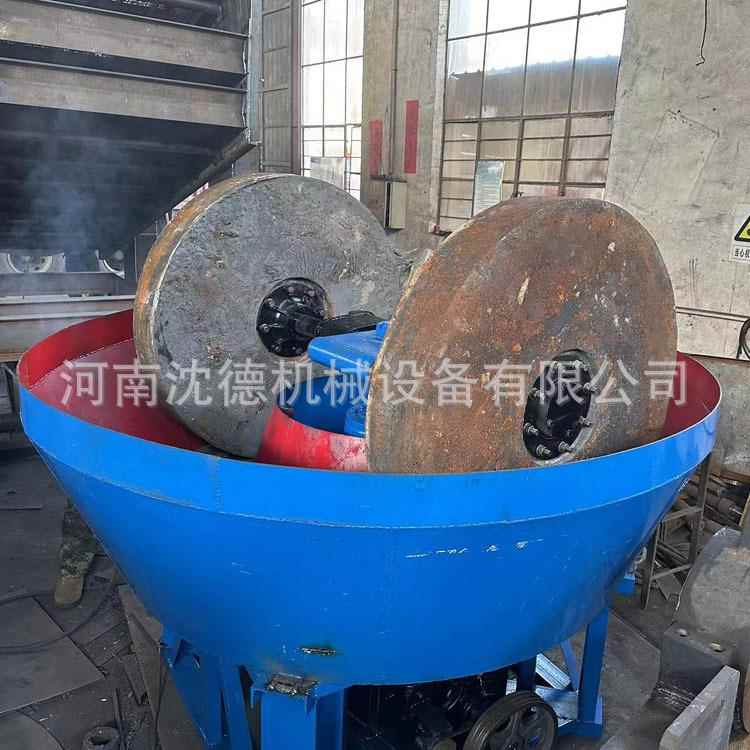 厂家直供矿选碾矿多种型号淘金碾金机小双轮选金湿机磨提金设备及