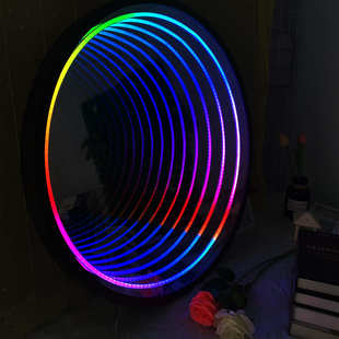 千层镜LED不锈钢门头无限深渊招牌户外霓虹灯立体发光字广告牌