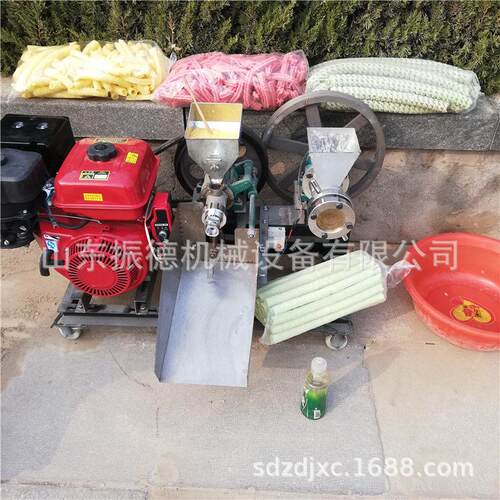 电启动汽油杂粮膨化机玉米糁大米花膨化机振德柴油膨化机厂家