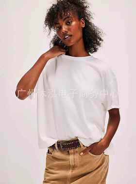 Women's Oversized T-Shirts Fashion Short Sleeve Round Neck B