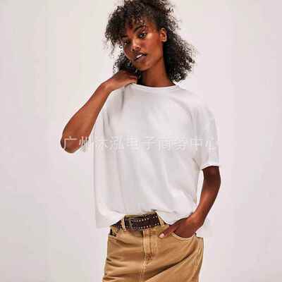 Women's Oversized T-Shirts Fashion Short Sleeve Round Neck B