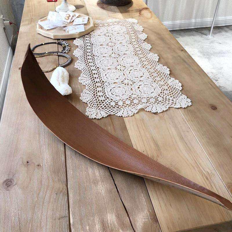 北欧服装店展示台中岛桌个性创意木条多板桌子橱窗饰品流水岛台