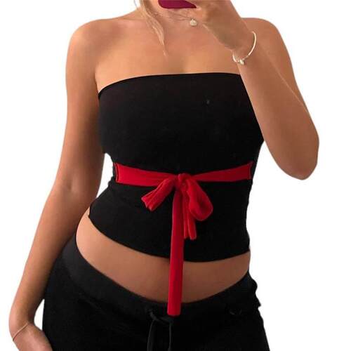 Sexy Spicy Girl Striped Bra Vest Women Summer