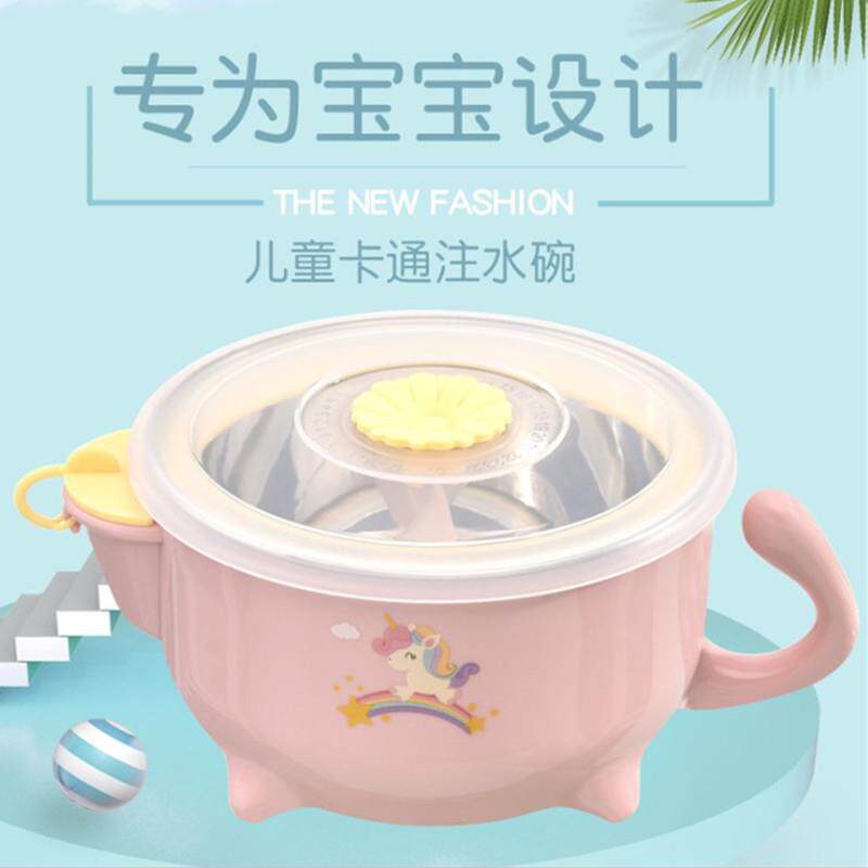 婴幼儿卡通注水保温杯宝宝喂养餐具宝宝不锈钢小碗