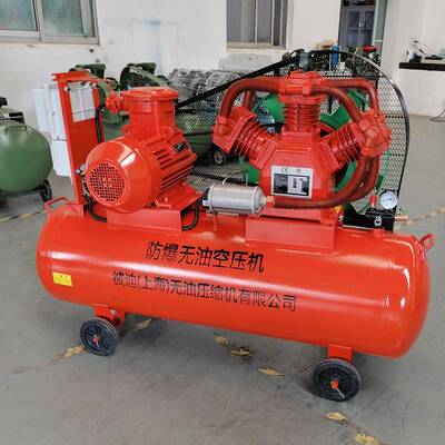 防爆空压机静音1.5KW750W加气站化工厂无油压缩机