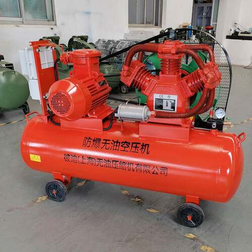 防爆空压机静音1.5KW750W加气站化工厂无油压缩机