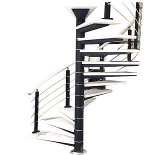 旋转带室内外钢圆形跃层中柱阁楼扶手厂家梯木楼螺旋楼梯楼梯复式