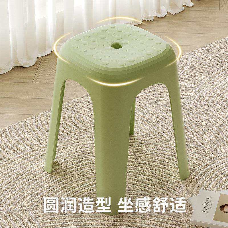 凳高西塑料子家用加厚简约凳子耐用结实加高塑咚胶客厅餐桌凳