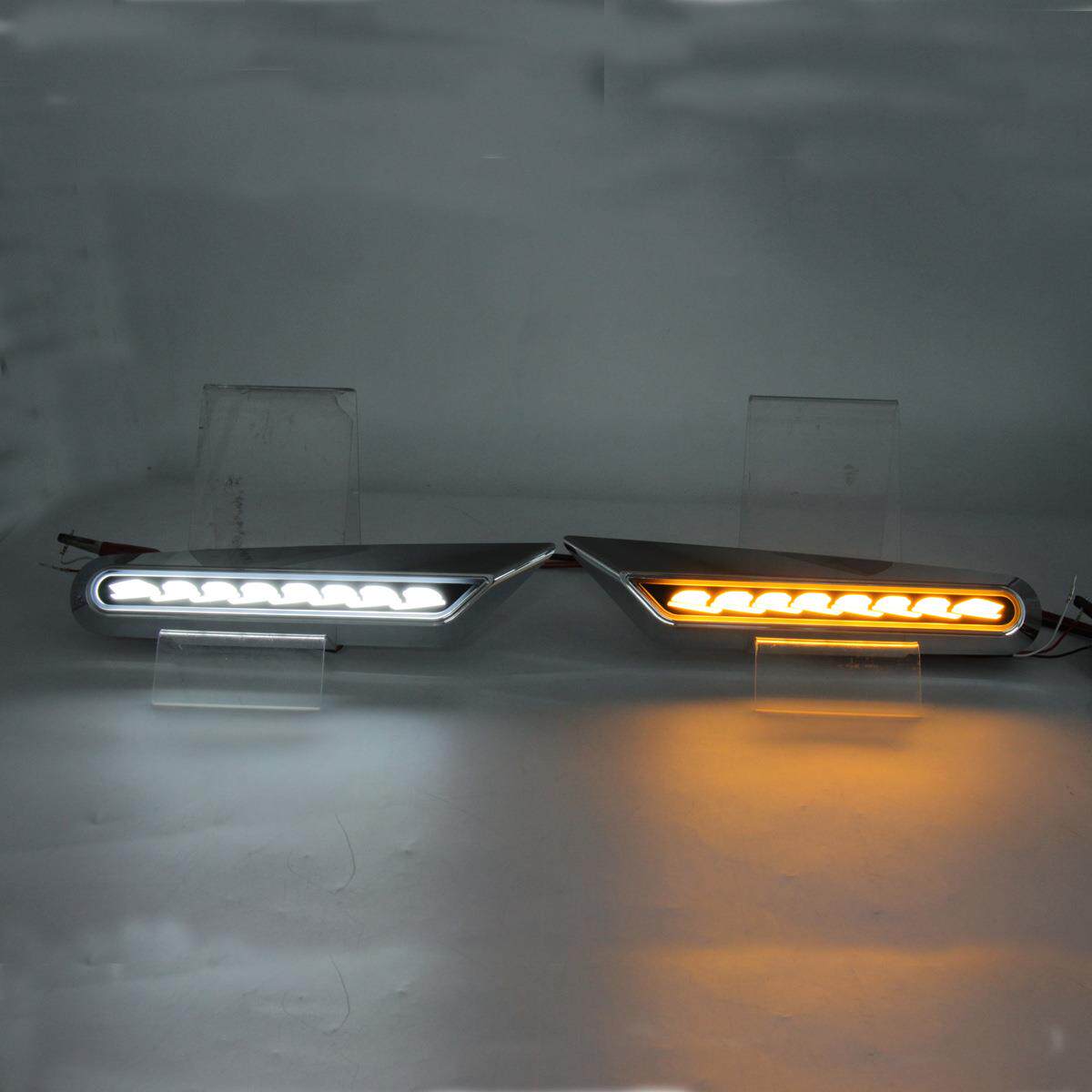 适用于宝马1系3系5系X1X5 E90/E91/E92/E93双色带流光后杠灯改装