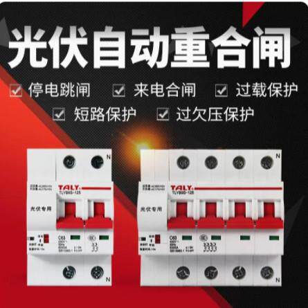 TLYB7S-125 2P4P100A自动重合闸 过欠压保护失压 光伏并网断路器