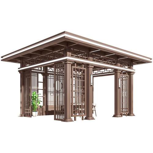 阳光房遮阳隔热车棚雨棚厂家凉亭户外别墅庭院花园铝合金玻璃房