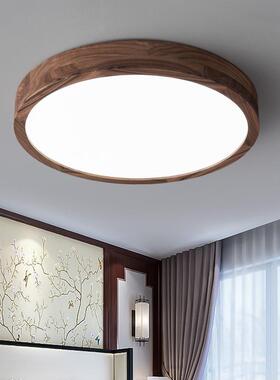 黑桃木长实561条一字餐厅吊灯胡现代简约木卧室饭厅LE灯D灯新中式