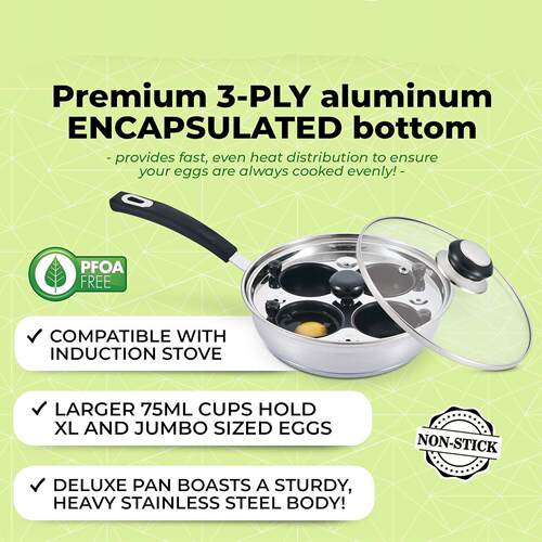 Egg Poacher Pan Poached Egg Cooker Egg Poaching Pan Maker