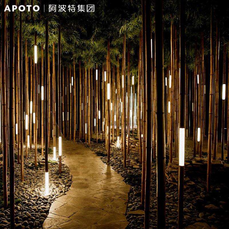 户外防水仿真竹子灯公园景区别墅景观亮化装饰灯led竹筒灯景观灯