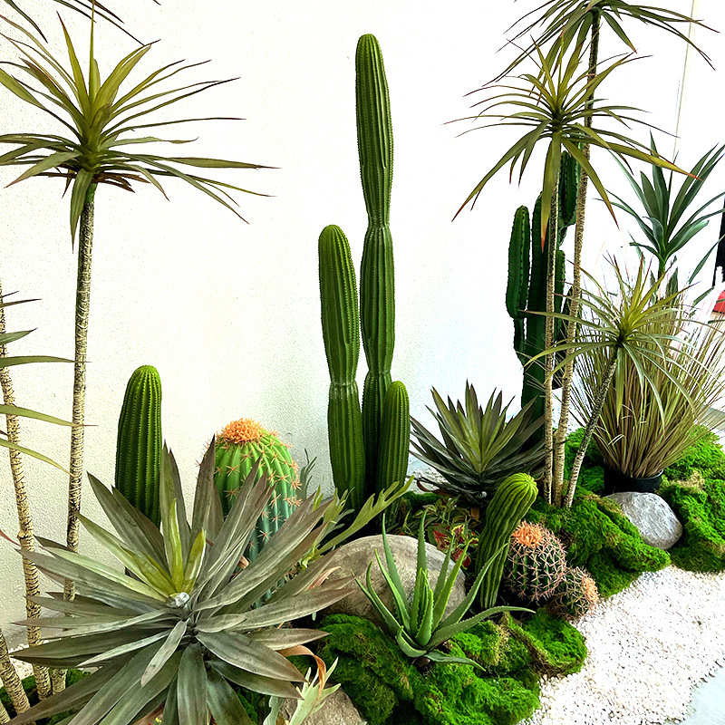 新款批发仿真仙人掌沙漠绿植造景组合摩洛哥大仙人柱仙人球橱窗