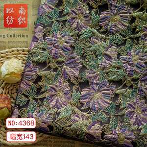 古典金丝花朵礼服包包提花面料质感时装色织挂画连衣裙装饰布料