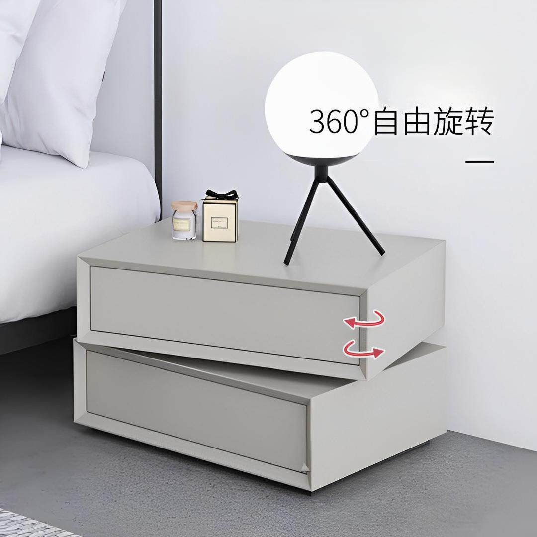 意式斗柜办公室烤漆创意矮柜简约时尚可旋转卡里亚柜家用现代矮柜