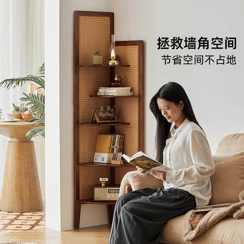客厅置卧室拐角物架转角架SG100-SN一体墙三角架子墙角边架角角靠