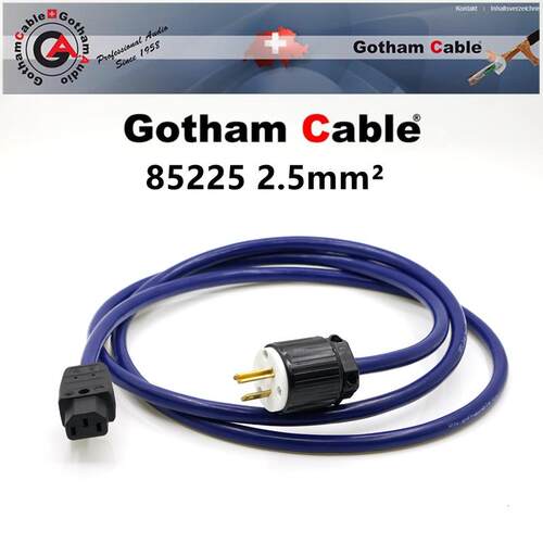 瑞士高芬Gotham经典2.5平方发热级音频电源线高保真放大器电源级