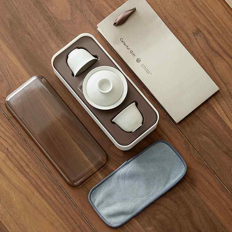 旅行套茶具茶盘装户外便携式纳收包S22轻奢办公室日式约简家用泡